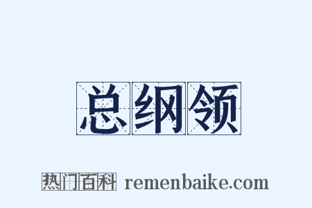 总纲领是什么意思的图片